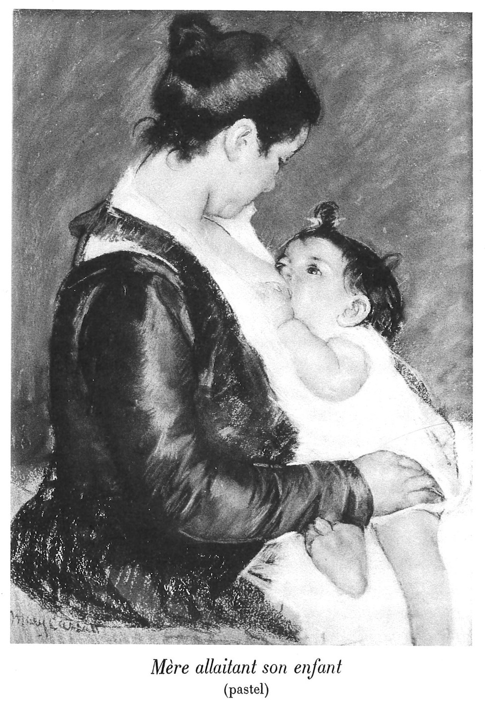 Mère allaitant son enfant, pastel, par Mary Cassatt