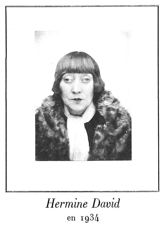 Hermine David en 1934 (photographie)/></p>
<p class=