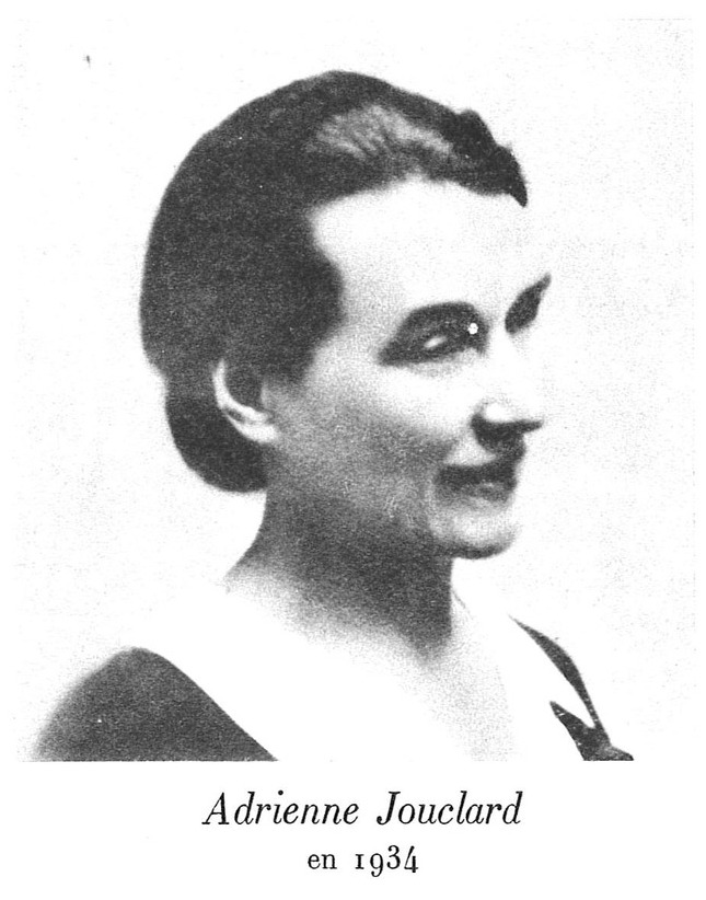 Adrienne Jouclard en 1934 (photographie)