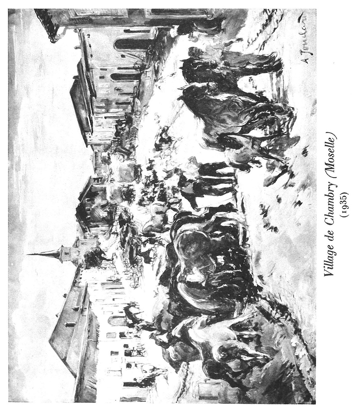 Village de Chambry (Moselle), par Adrienne Jouclard, 1935