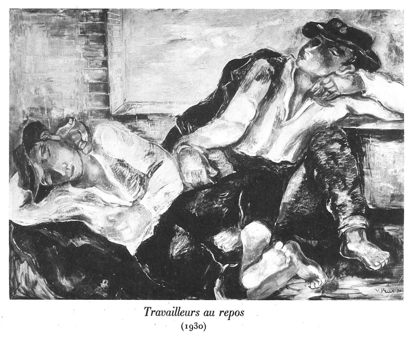 Travailleurs au repos, par Valentine Prax, 1930